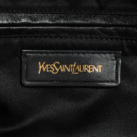 SAINT LAURENT Leather Oversized Muse Black 